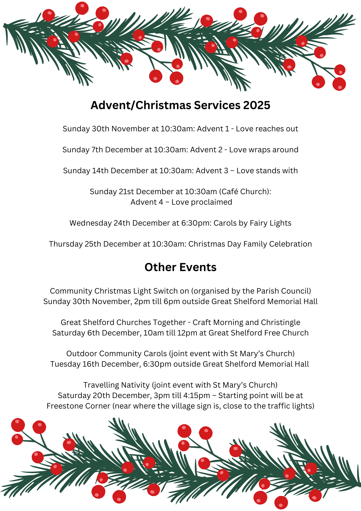 Christmas Events 25